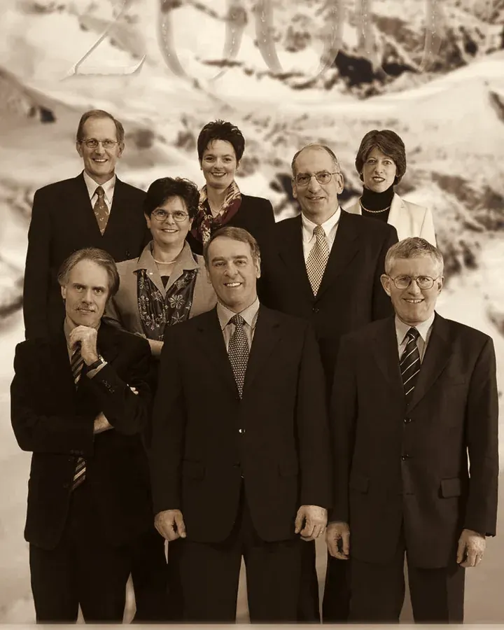 Der Schweizer Bundesrat auf dem Bundesratsfoto des Jahres 2000