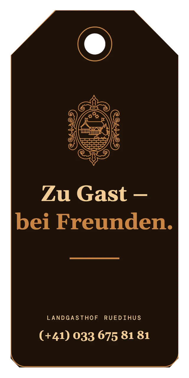 Anhänger für die Zimmerschlüssel · Rückseite