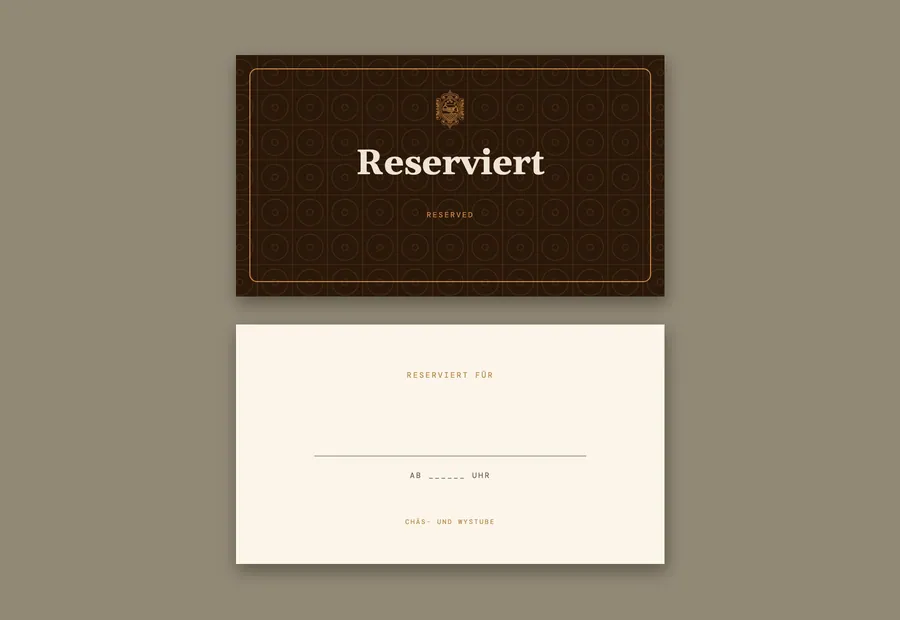 Reserviert-Aufsteller