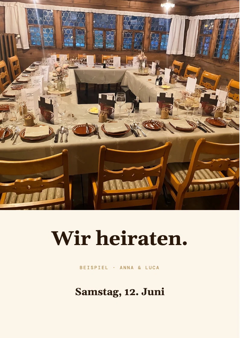 Einladung zum Fest · Vorderseite