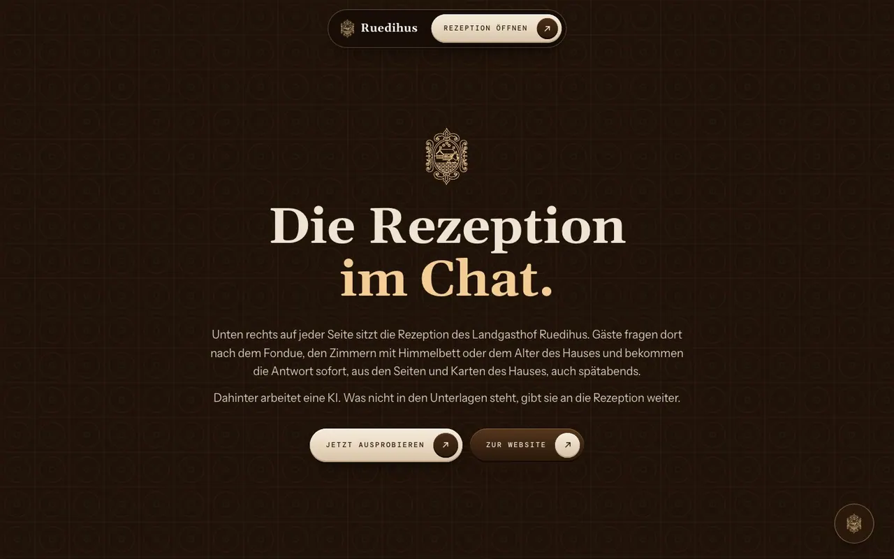 Die Seite «Rezeption im Chat»