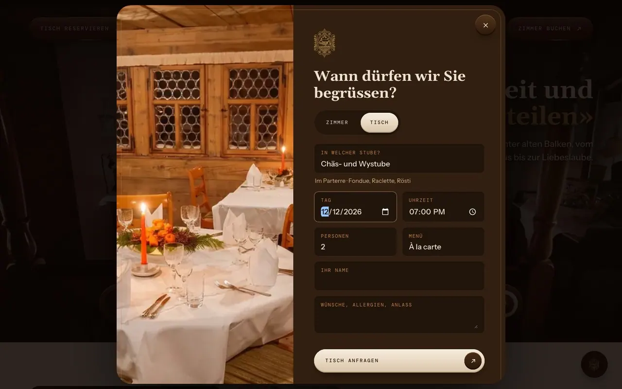 Tisch in der Stube