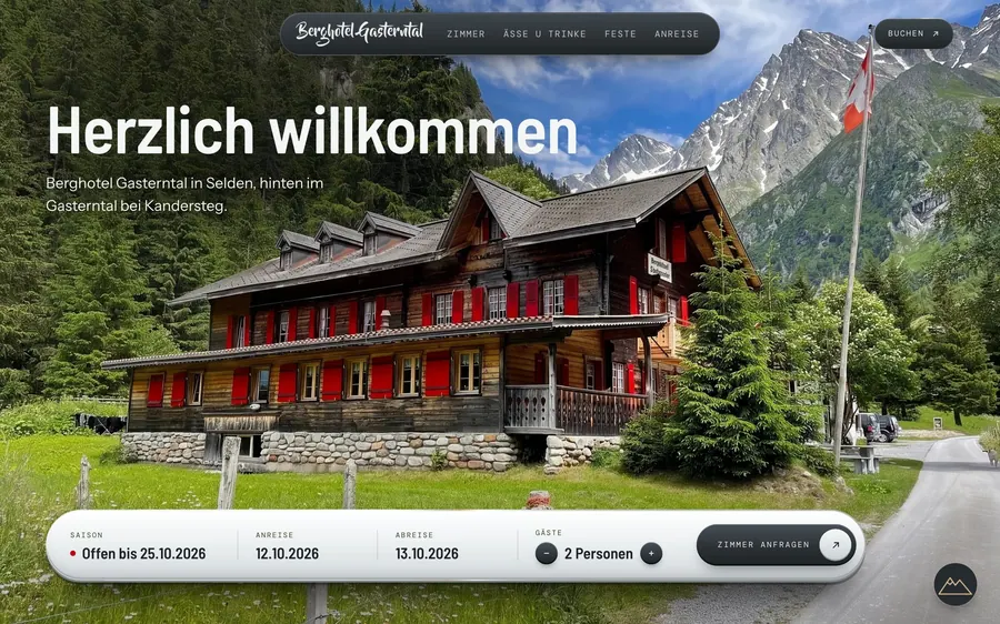 Die Startseite: Berghotel Gasterntal
