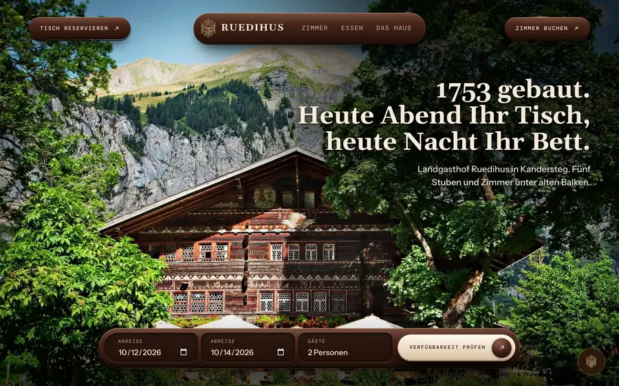 Die Startseite: Landgasthof Ruedihus